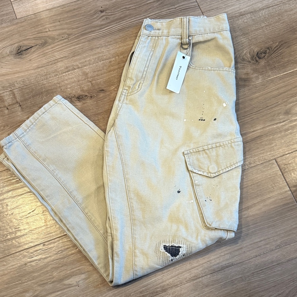 Kith Beige Distressed Joggers